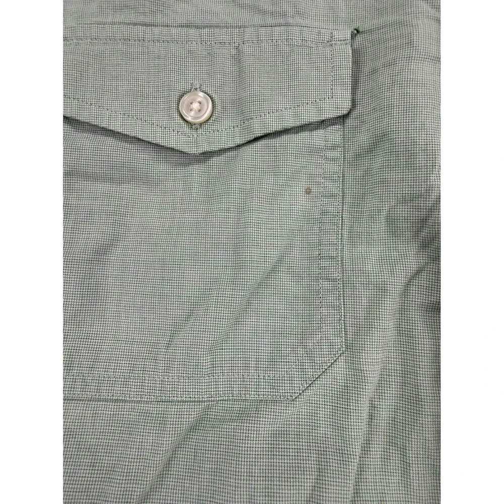 Banana Republic Shirt Mens Small‎ Green Short Sleeve Stretch Button Down Utility